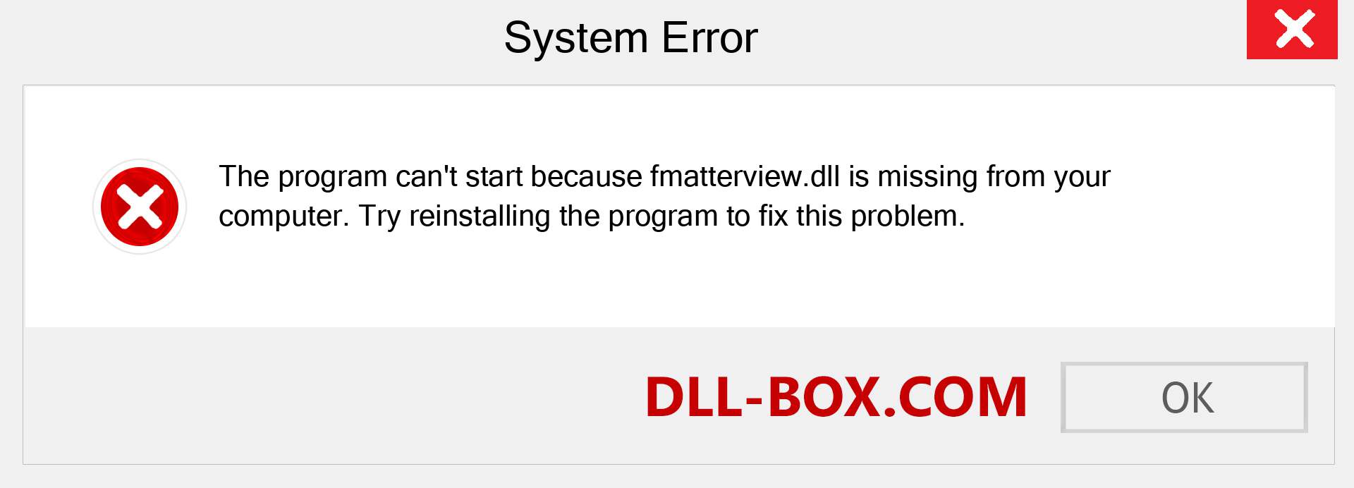  fmatterview.dll file is missing?. Download for Windows 7, 8, 10 - Fix  fmatterview dll Missing Error on Windows, photos, images